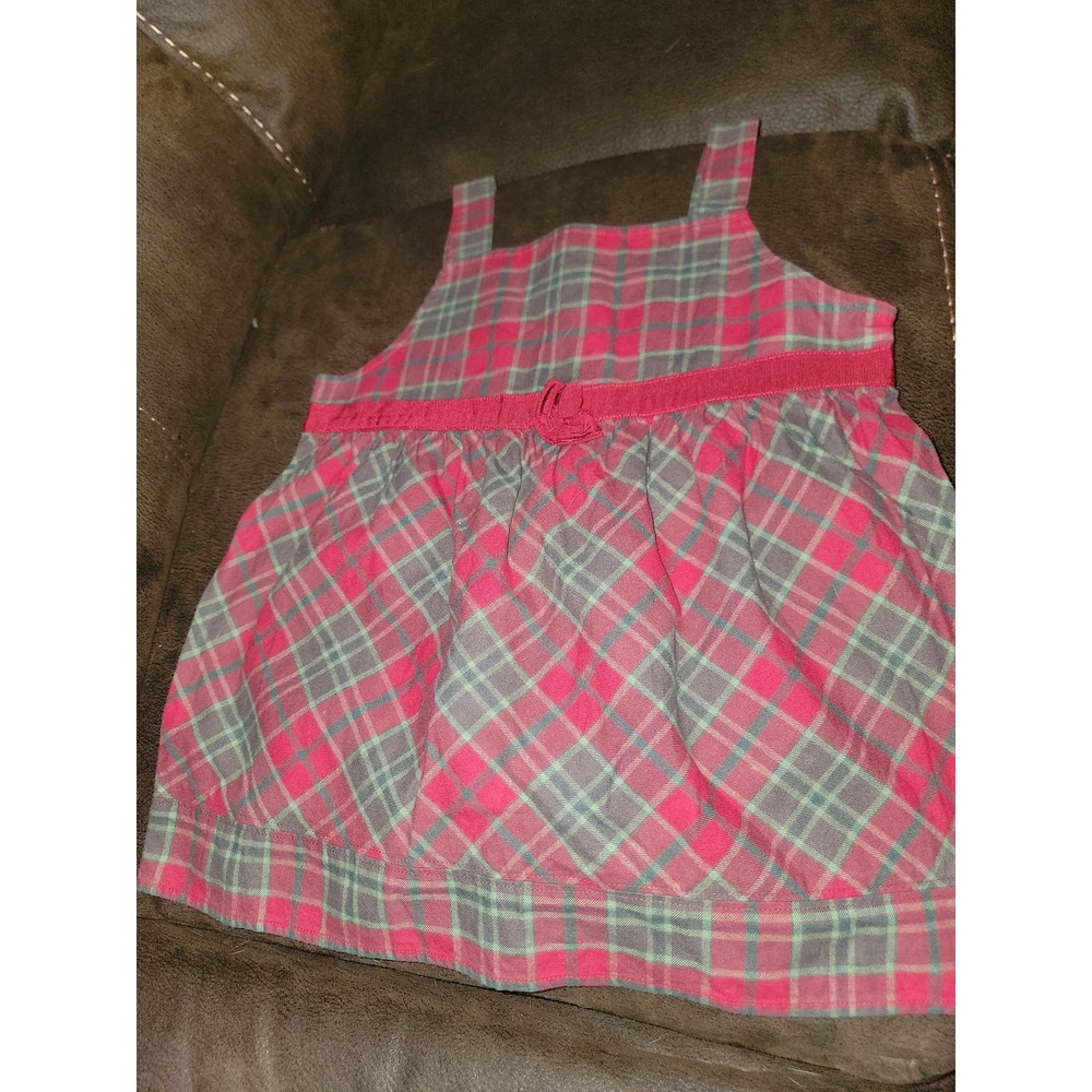 Gymboree mountain cabin red green plaid top size 12